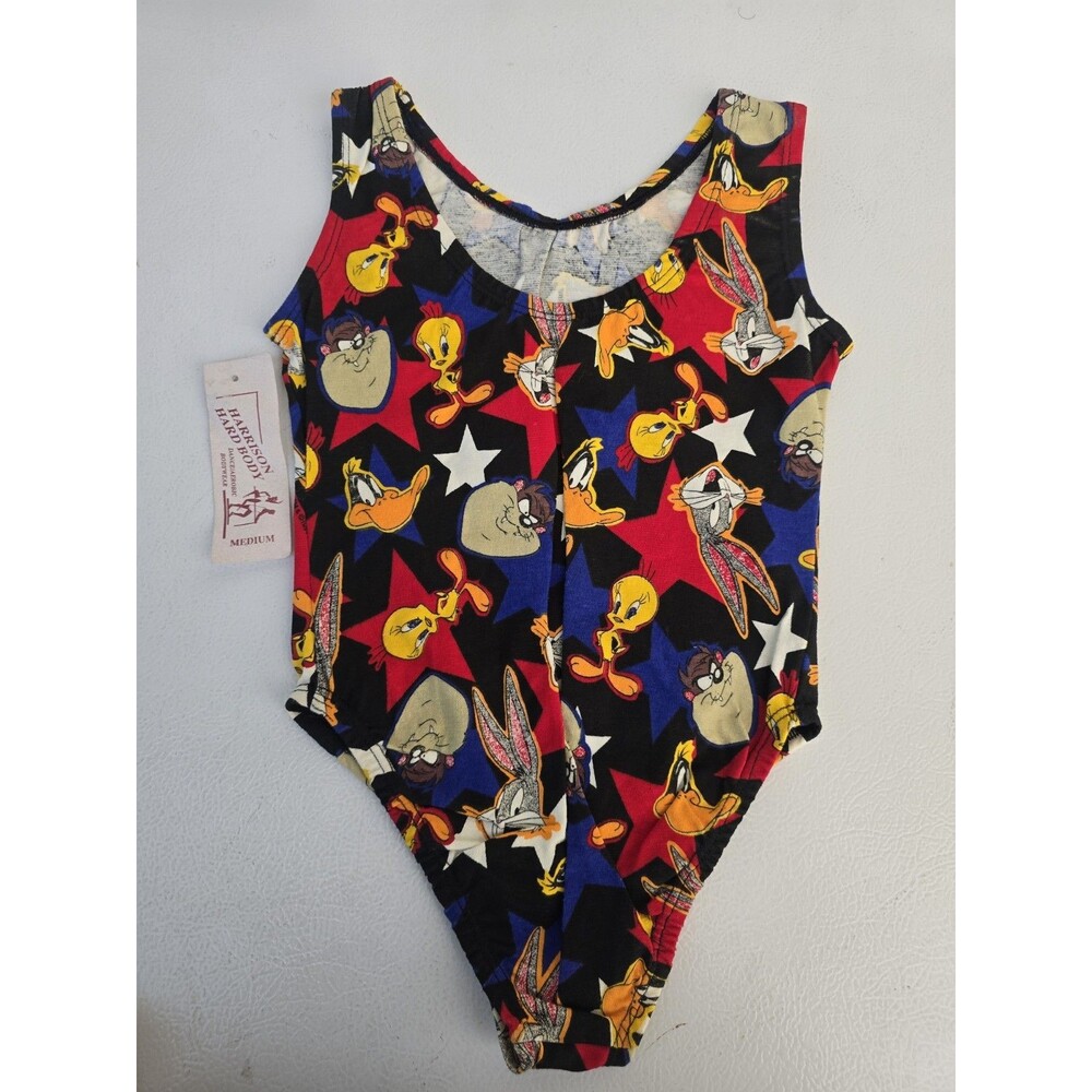 Vintage Looney Tunes Harrison Hard Body Leotard M And Shorts L Dance 90s NWT - Picture 4 of 7